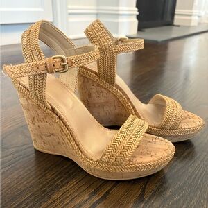 Stuart Weitzman Cork Wedge Sandals